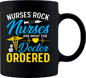 Nurses Rock Mug - Coffee Mug 11oz - Black - DreamWeaversStore