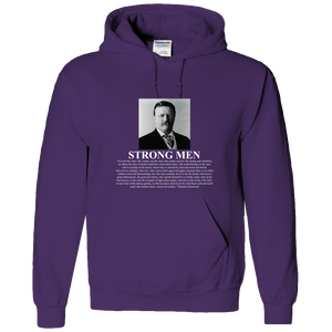 Theodore Roosevelt 'Man in the Arena' Strong Men Adult Hoodie - DreamWeaversStore