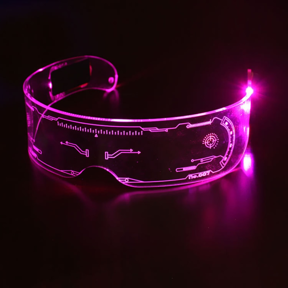 Neon Party LED Luminous Glasses LED Glasses Wire Light Up Visor Eyeglasses Bar Grow Goggles for Halloween Christmas Festive - DreamWeaversStore