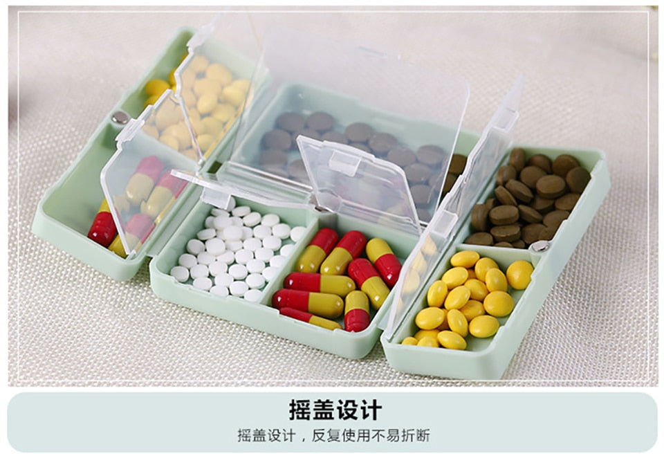 1PC Weekly Pill Box 7 Days Foldable Travel Medicine Holder Pill Box Tablet Storage Case Container Dispenser Organizer Tools - DreamWeaversStore