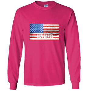 God Bless America!  Adult Long Sleeve Tee - DreamWeaversStore