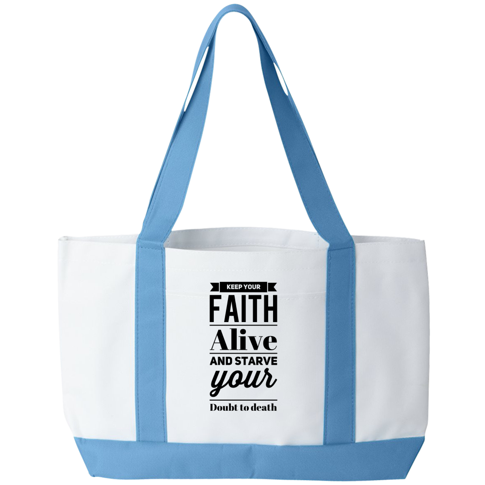 Keep Your Faith Alive Christian Tote Bag - DreamWeaversStore