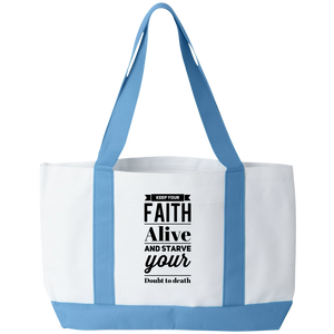 Keep Your Faith Alive Christian Tote Bag - DreamWeaversStore