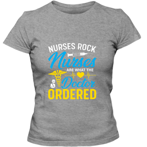 Nurses Rock Adult Ladies Classic Tees - DreamWeaversStore