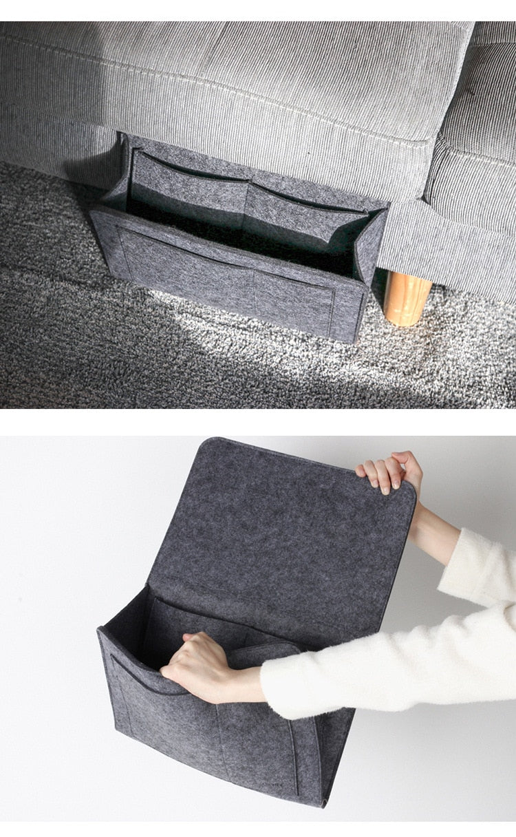 Felt Bedside Storage Organizer Anti-slip Bedside Bag Bed Sofa Side Pouch Hanging Couch Storage Bed Holder Pockets for Sofa - DreamWeaversStore