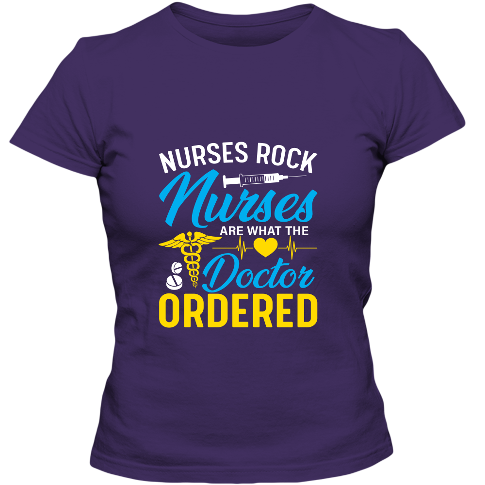 Nurses Rock Adult Ladies Classic Tees - DreamWeaversStore