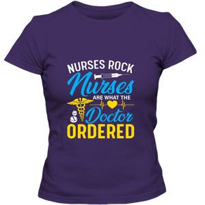 Nurses Rock Adult Ladies Classic Tees - DreamWeaversStore