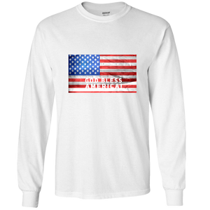 God Bless America!  Adult Long Sleeve Tee - DreamWeaversStore