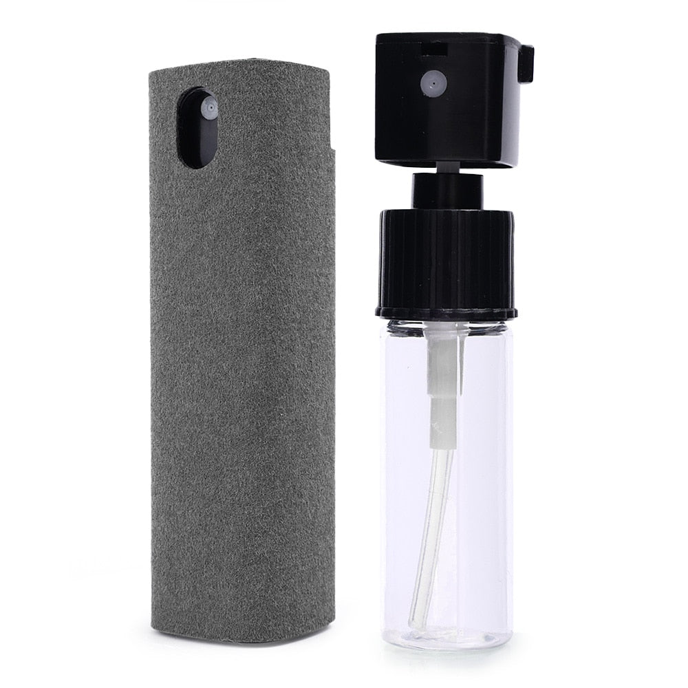 2 In 1 Phone Screen Cleaner Spray Computer Mobile Phone Screen Dust Remover Tool Microfiber Cloth For iPhone iPad Apple Polish - DreamWeaversStore