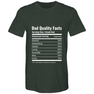 Dad Quality Facts Bella Canvas Airlume combed and Ringspun cotton T-shirts - DreamWeaversStore