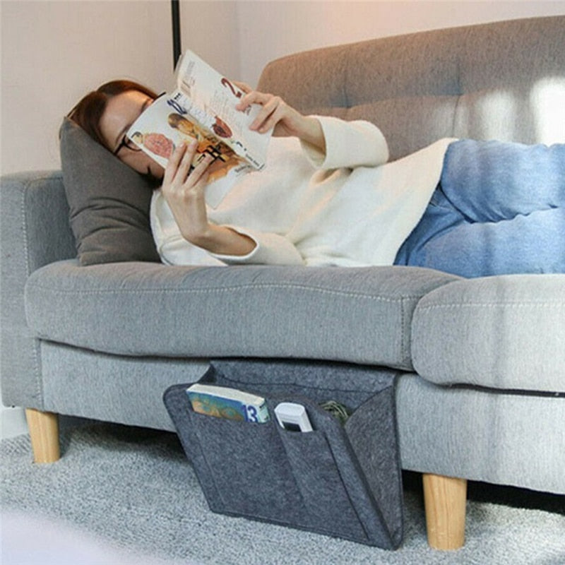 Felt Bedside Storage Organizer Anti-slip Bedside Bag Bed Sofa Side Pouch Hanging Couch Storage Bed Holder Pockets for Sofa - DreamWeaversStore