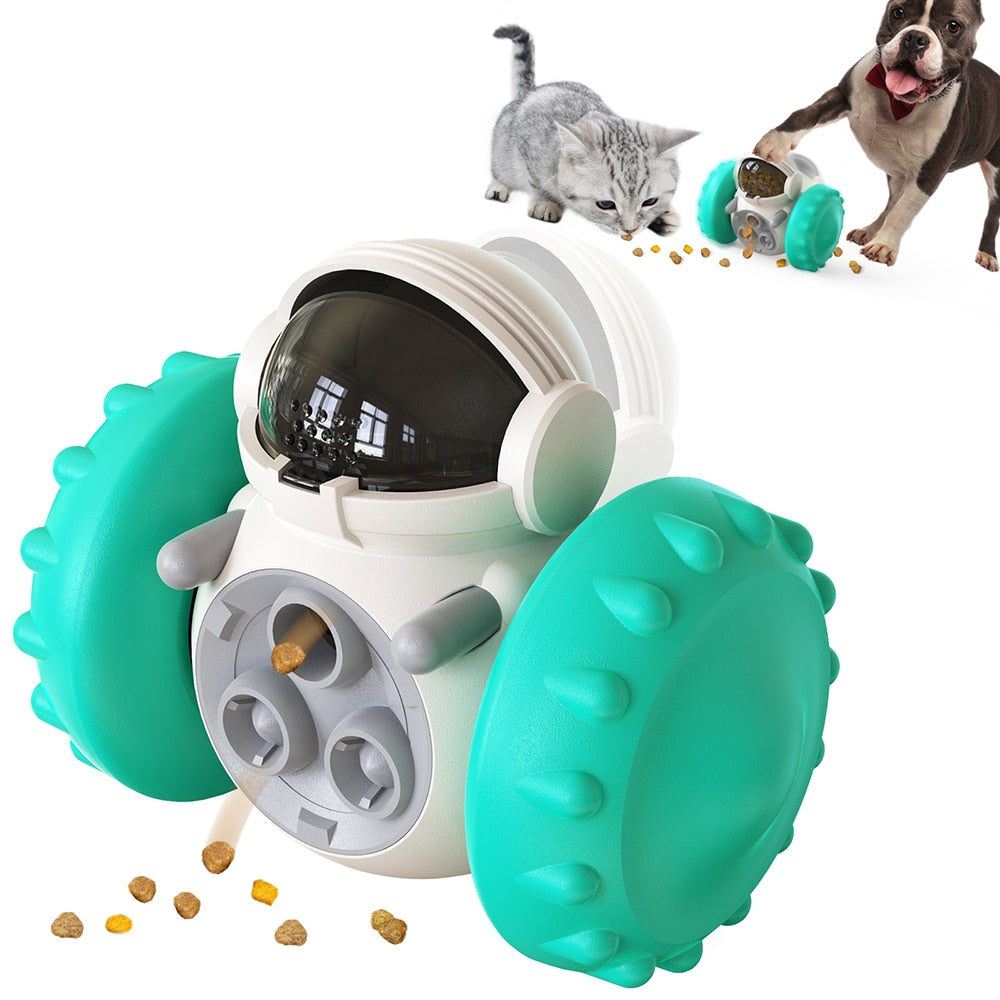 Dog Toys Slow Feeder Cat Balance Car Puppy Tumbler Bowl MultiFunctional Puzzle Toy Exercise Game Feeding Device Dog Accessories - DreamWeaversStore