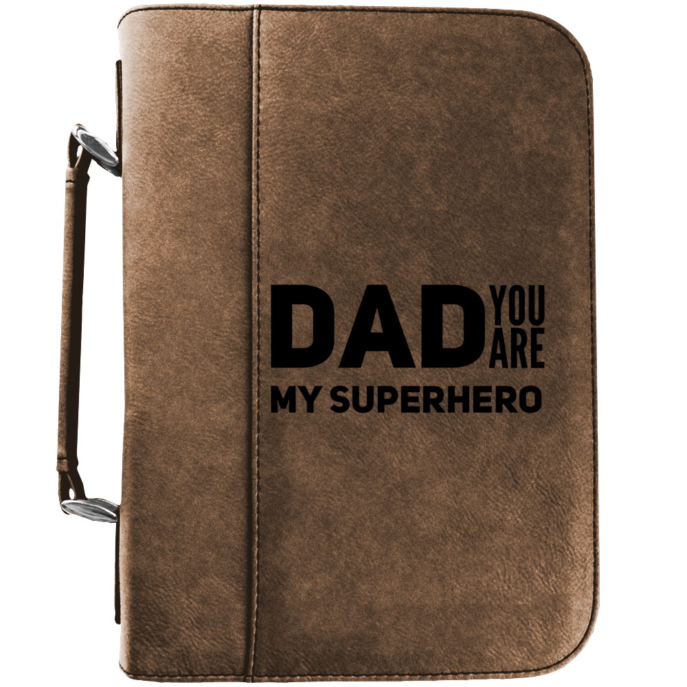 Dad My Superhero. Book / Bible Cover. Father's Day, Christmas, Birthday Gift. - DreamWeaversStore