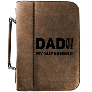 Dad My Superhero. Book / Bible Cover. Father's Day, Christmas, Birthday Gift. - DreamWeaversStore