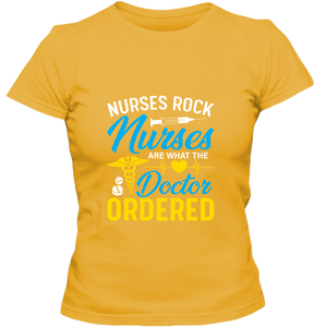 Nurses Rock Adult Ladies Classic Tees - DreamWeaversStore