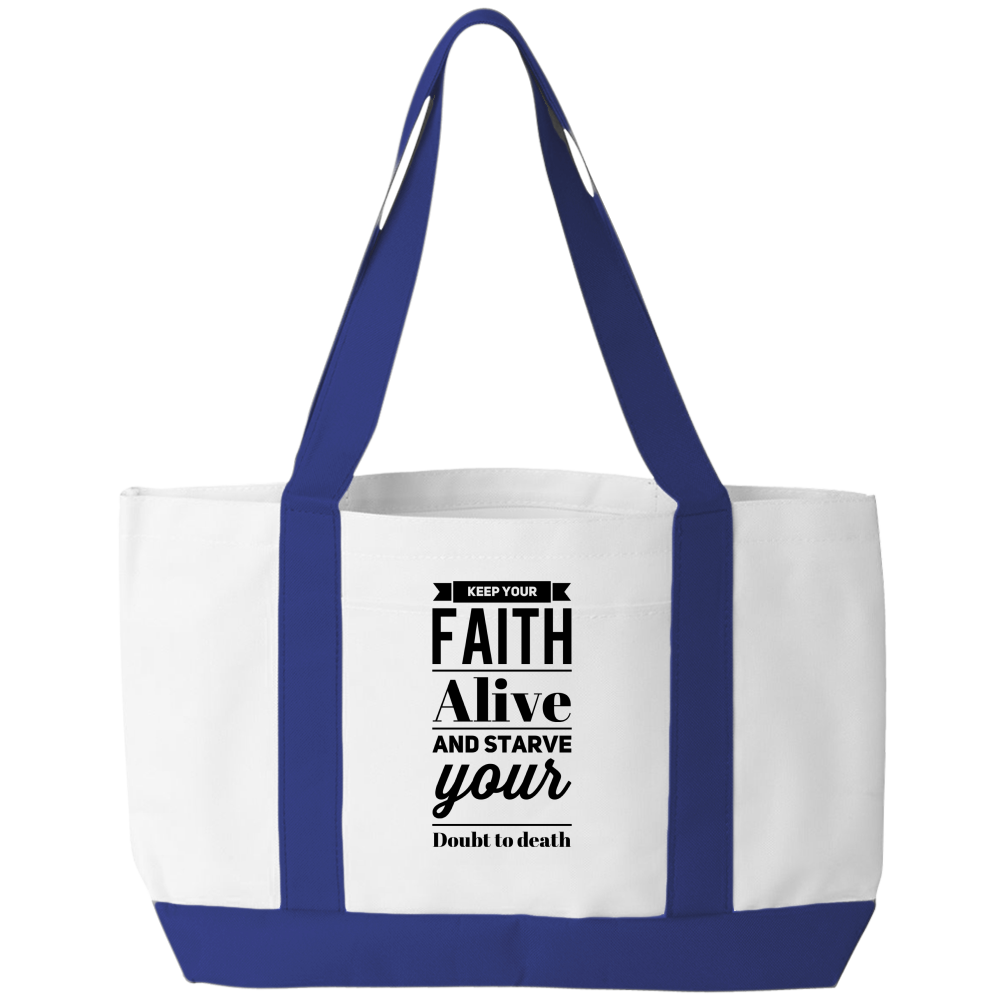 Keep Your Faith Alive Christian Tote Bag - DreamWeaversStore