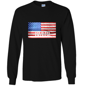 God Bless America!  Adult Long Sleeve Tee - DreamWeaversStore