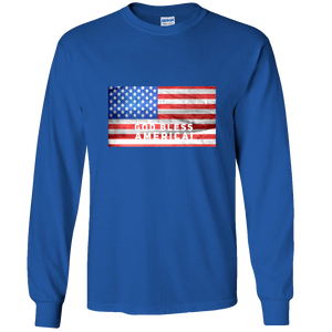 God Bless America!  Adult Long Sleeve Tee - DreamWeaversStore