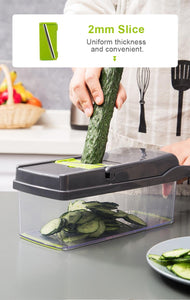 Multifunctional Vegetable Cutter Fruit Slicer Grater Shredders Drain Basket Slicers 8 In 1 Gadgets Kitchen Accessories - DreamWeaversStore