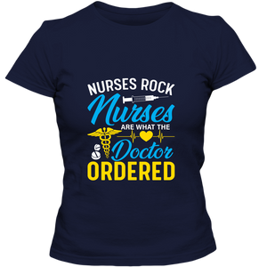 Nurses Rock Adult Ladies Classic Tees - DreamWeaversStore