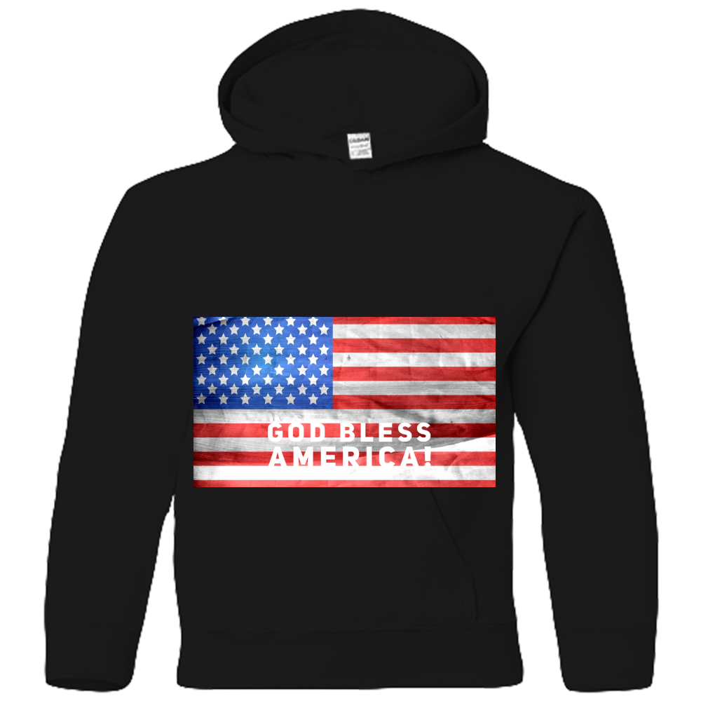 God Bless America! Youth Hoodie. Independence Day Edition. July 4th. - DreamWeaversStore