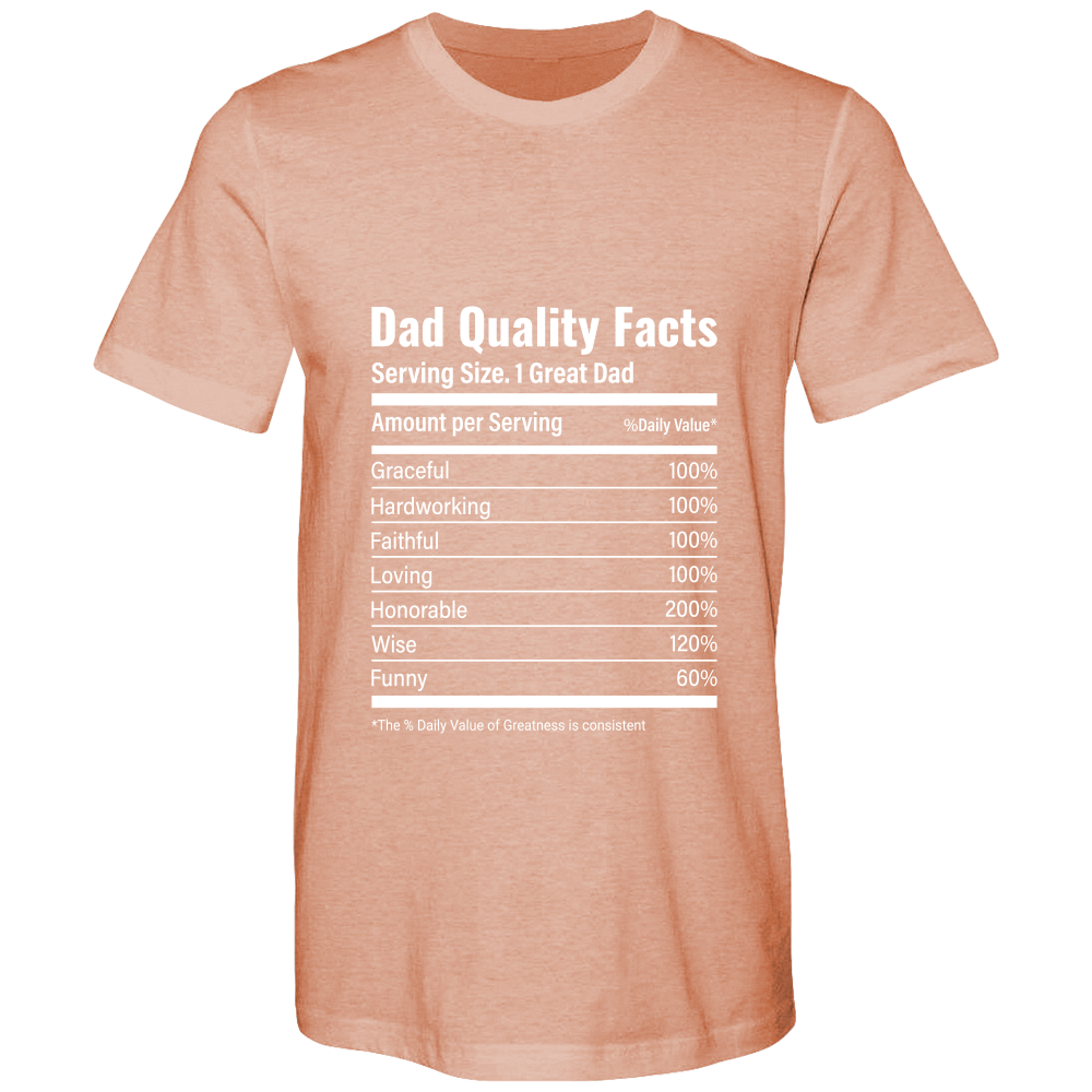 Dad Quality Facts Bella Canvas Airlume combed and Ringspun cotton T-shirts - DreamWeaversStore