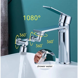 New Universal 1080° Rotation Extender Faucet Aerator Plastic Splash Filter Kitchen Washbasin Faucets Bubbler Nozzle Robotic Arm - DreamWeaversStore