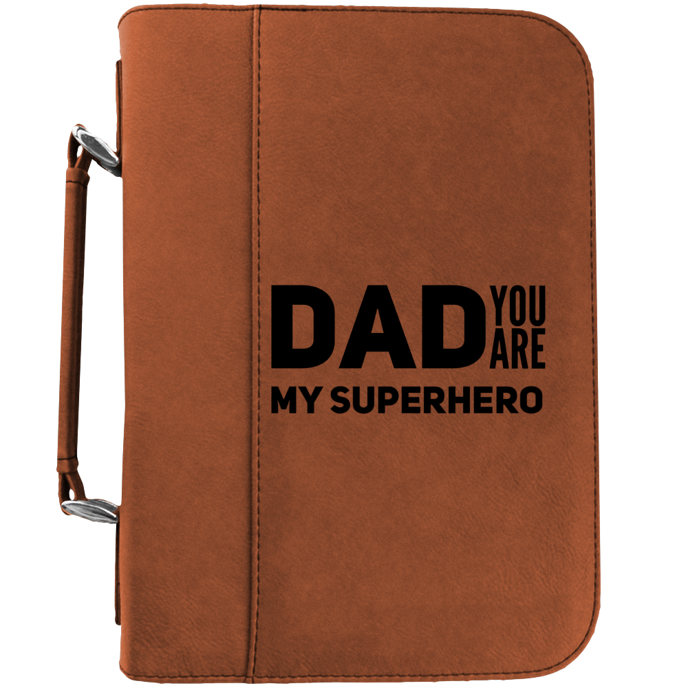 Dad My Superhero. Book / Bible Cover. Father's Day, Christmas, Birthday Gift. - DreamWeaversStore