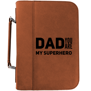 Dad My Superhero. Book / Bible Cover. Father's Day, Christmas, Birthday Gift. - DreamWeaversStore