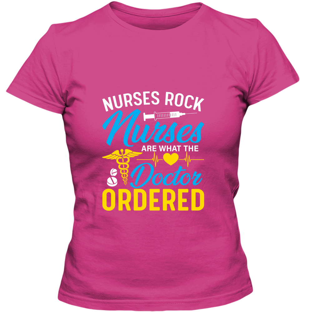 Nurses Rock Adult Ladies Classic Tees - DreamWeaversStore