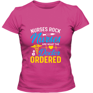 Nurses Rock Adult Ladies Classic Tees - DreamWeaversStore