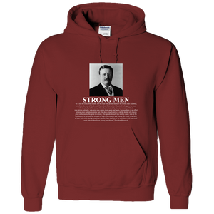 Theodore Roosevelt 'Man in the Arena' Strong Men Adult Hoodie - DreamWeaversStore