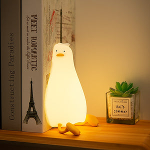 Duck Nightlights Led Night Light Rechargeable Cartoon Silicone Lamp Patting Switch Children Kid Bedroom Decoration Birthday Gift - DreamWeaversStore