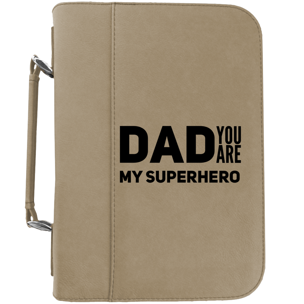 Dad My Superhero. Book / Bible Cover. Father's Day, Christmas, Birthday Gift. - DreamWeaversStore