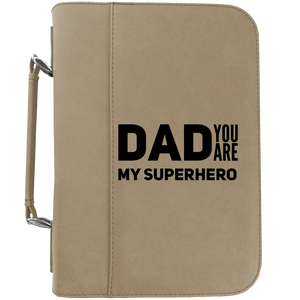 Dad My Superhero. Book / Bible Cover. Father's Day, Christmas, Birthday Gift. - DreamWeaversStore