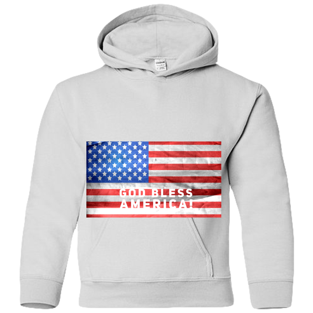 God Bless America! Youth Hoodie. Independence Day Edition. July 4th. - DreamWeaversStore