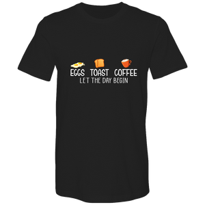 Eggs. Toast. Coffee. Let the day begin.  Cotton T-shirts - DreamWeaversStore