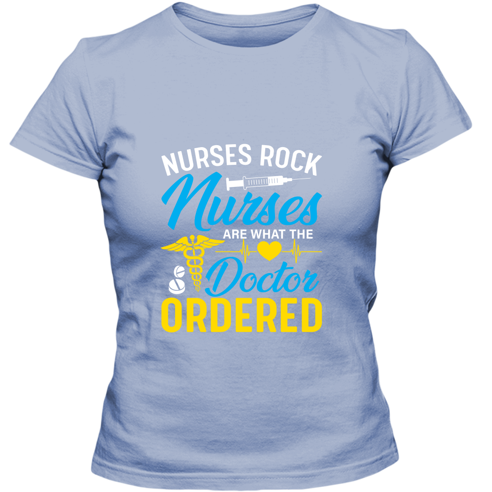 Nurses Rock Adult Ladies Classic Tees - DreamWeaversStore