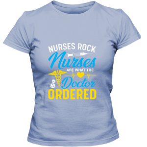 Nurses Rock Adult Ladies Classic Tees - DreamWeaversStore