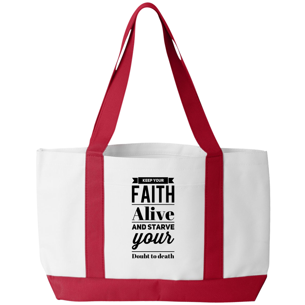 Keep Your Faith Alive Christian Tote Bag - DreamWeaversStore