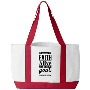 Keep Your Faith Alive Christian Tote Bag - DreamWeaversStore