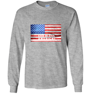 God Bless America!  Adult Long Sleeve Tee - DreamWeaversStore