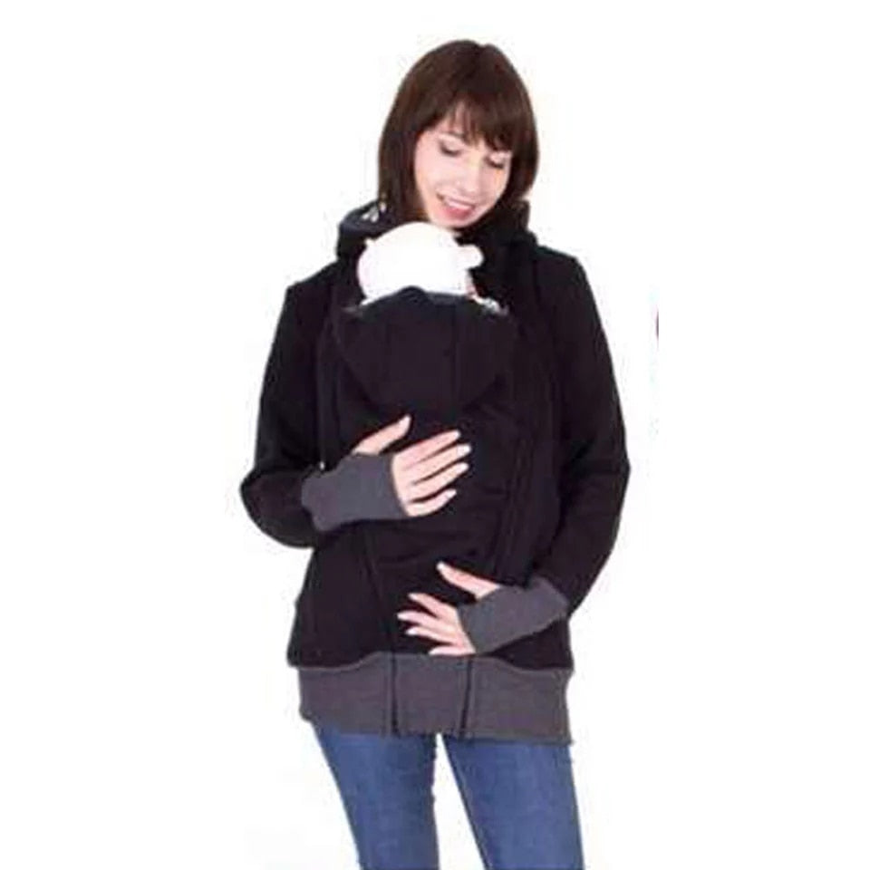 Winter Maternity Clothes Fashion Daddy Baby Carrier Jacket Kangaroo Warm Maternity Hoodies Men Outerwear Coat For Pregnant Woman - DreamWeaversStore