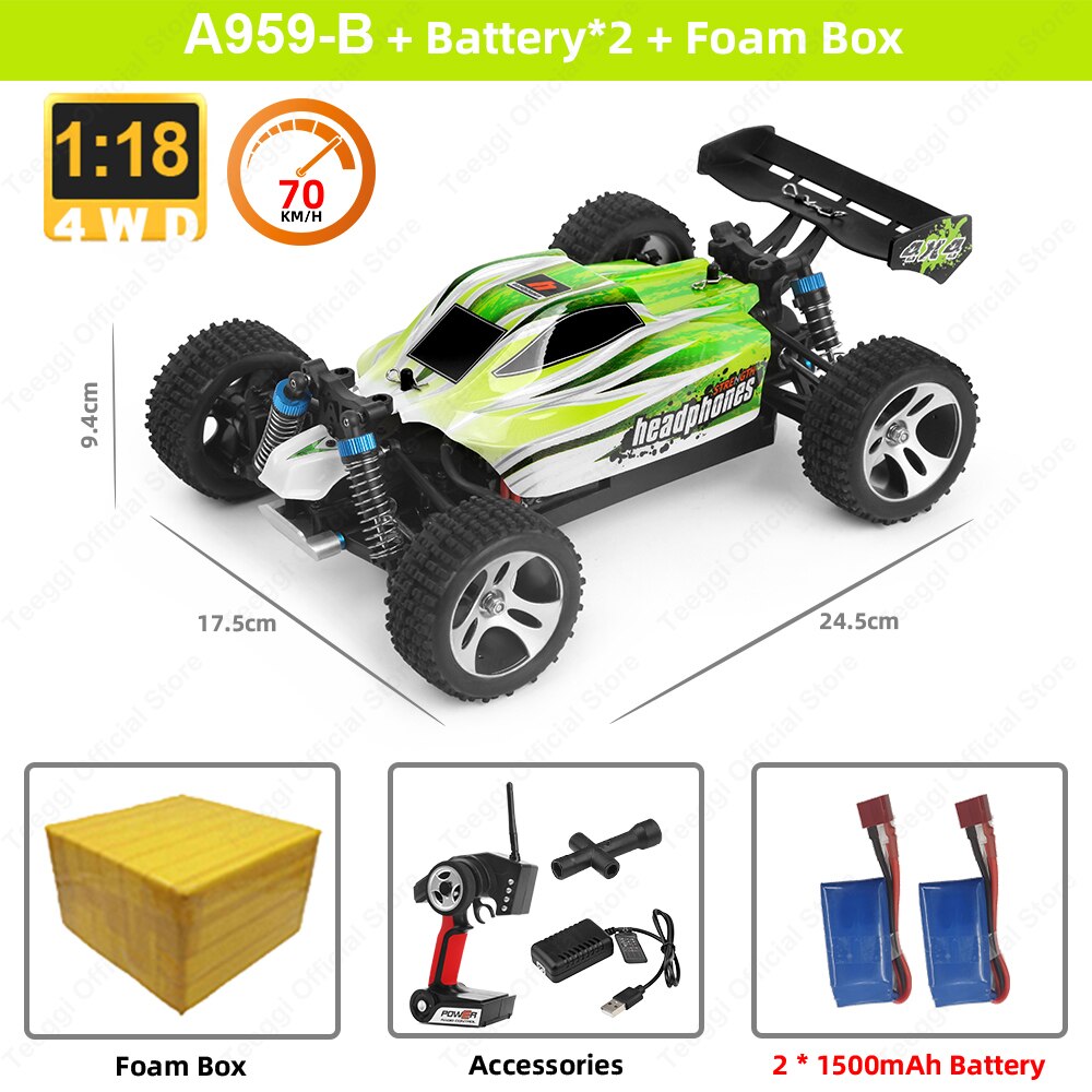 WLtoys 144001 RC Car 1:14 A959B Racing RC High Speed Car 60km/h 4WD A959 Off-Road Drift Electric Remote Control Toy for Children - DreamWeaversStore