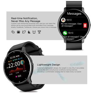 LIGE 2021 New Smart Watch Men Full Touch Screen Sport Fitness Watch IP67 Waterproof Bluetooth For Android ios smartwatch Men+box - DreamWeaversStore