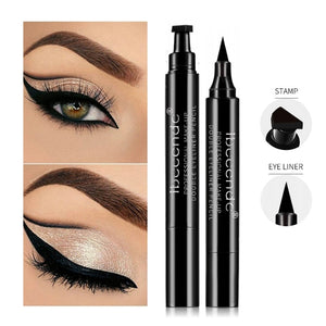 IBCCCNDC Brand Makeup Black Eye Liner Liquid Pencil Quick Dry Waterproof Black Double-ended Makeup Stamps Wing Eyeliner Pencil - DreamWeaversStore