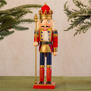 European-style cloth-covered nutcracker soldier puppet Christmas 30CM Christmas wine cabinet set-up decorations abc223 - DreamWeaversStore