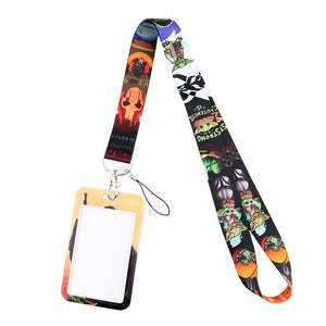 LT117 Star wars Yoda Baby Alien Lanyard Credit ID Badge Holder Key Rings Bag Student woman Travel Bank Card Cover Keychain Gifts - DreamWeaversStore