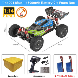 WLtoys 144001 RC Car 1:14 A959B Racing RC High Speed Car 60km/h 4WD A959 Off-Road Drift Electric Remote Control Toy for Children - DreamWeaversStore