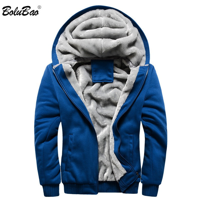 BOLUBAO Fashion Brand Men's Jackets Autumn Winter New Men Plus velvet Thickening Jacket Male Casual Hooded Jacket Coats - DreamWeaversStore